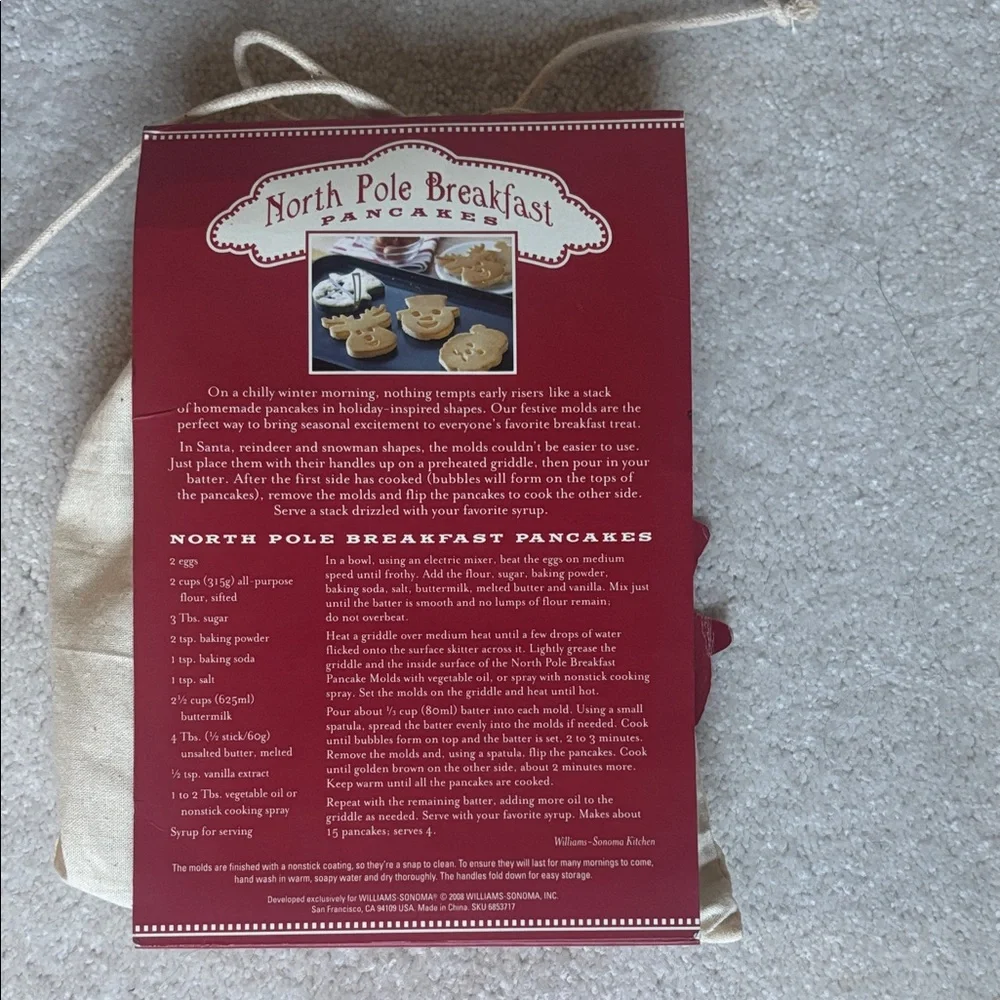 Williams Sonoma North Pole Breakfast Pancake Molds